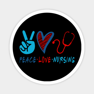 Coronavirus Pandemic Peace Love Nursing Magnet